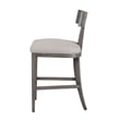 Pemberly Row 27 Inch Counter Height Chair T Shape Back Soft Beige Linen Gray