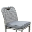 Pemberly Row Barstool Chair Set of 6 Thick Seat Cushion in Gray Wicker Frame