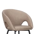 Pemberly Row Dining Chair Set of 4 Light Taupe Faux Leather Diamond Stitched