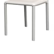 Pemberly Row Side Dining Chair Set of 2 White Faux Leather Modern Metal Legs