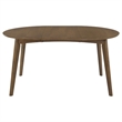 Pemberly Row Extendable Dining Table and 4 Chair Set Brown Black Faux Leather