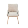 Pemberly Row High Back Dining Chair Set of 2 Light Gray Wheat Brown Wood