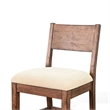Pemberly Row Counter Height Chair Set of 2 Beige Padded Seat Solid Wood Brown