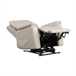 Pemberly Row Chair with Power Headrest Light Gray Faux Leather USB Charging