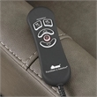 Pemberly Row Chair with Power Headrest Light Gray Fabric Padded USB Charging