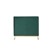 Pemberly Row 36 Inch Accent Chair in Green Tufted Velvet Gold Polished Steel