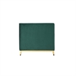 Pemberly Row 36 Inch Accent Chair in Green Tufted Velvet Gold Polished Steel