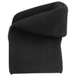 Pemberly Row Accent Chair with Sloped Arms in Classic Black Fabric