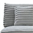 Pemberly Row Armless Accent Chair in Gray Polyester Corduroy Soft Cushioned