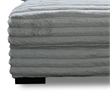 Pemberly Row Armless Accent Chair in Gray Polyester Corduroy Soft Cushioned