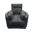 Pemberly Row Swivel Accent Chair Channel Dark Gray Polyester Corduroy 2 Pillows
