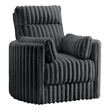 Pemberly Row Swivel Accent Chair Channel Dark Gray Polyester Corduroy 2 Pillows