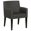 Pemberly Row 5pc Dining Table and 4 Chairs Set Black Tambour Charcoal Gray