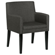Pemberly Row 5pc Dining Table and 4 Chairs Set Black Tambour Charcoal Gray
