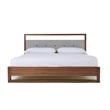 Pemberly Row Queen Size Bed Gray Tufted Panel Headboard Cutout Gray Brown