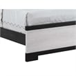 Pemberly Row King Panel Bed with Horizontal Trim Lines White Grained Wood
