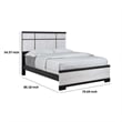 Pemberly Row King Panel Bed with Horizontal Trim Lines White Grained Wood