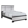 Pemberly Row King Panel Bed with Horizontal Trim Lines White Grained Wood