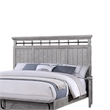 Pemberly Row Queen Size Bed Upholstered Footboard in Light Gray Wood Grain
