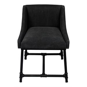 Pemberly Row 31&quot Adjustable Fabric Dining/Bar/Counter Chair in Charcoal