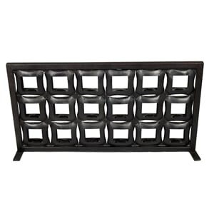Pemberly Row 18-Tealight Iron Candle Holder Screen in Black Cast Iron