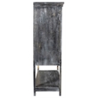 Pemberly Row 2-Door 3-Shelf Solid Wood Tall Boy Cabinet in Distressed Gray