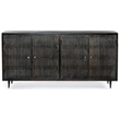 Pemberly Row 4-Door Hand-Carved Mango Wood Sideboard in Antique Brown