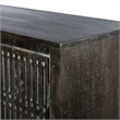 Pemberly Row 4-Door Hand-Carved Mango Wood Sideboard in Antique Brown