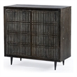 Pemberly Row 2-Door Hand-Carved Mango Wood Sideboard in Antique Brown