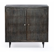 Pemberly Row 2-Door Hand-Carved Mango Wood Sideboard in Antique Brown