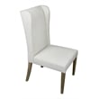 Pemberly Row Fabric Upholstered Side Chair in White with Side Bolstering