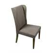 Pemberly Row Side Chair with Side Bolstering Upholstered in Gray Fabric