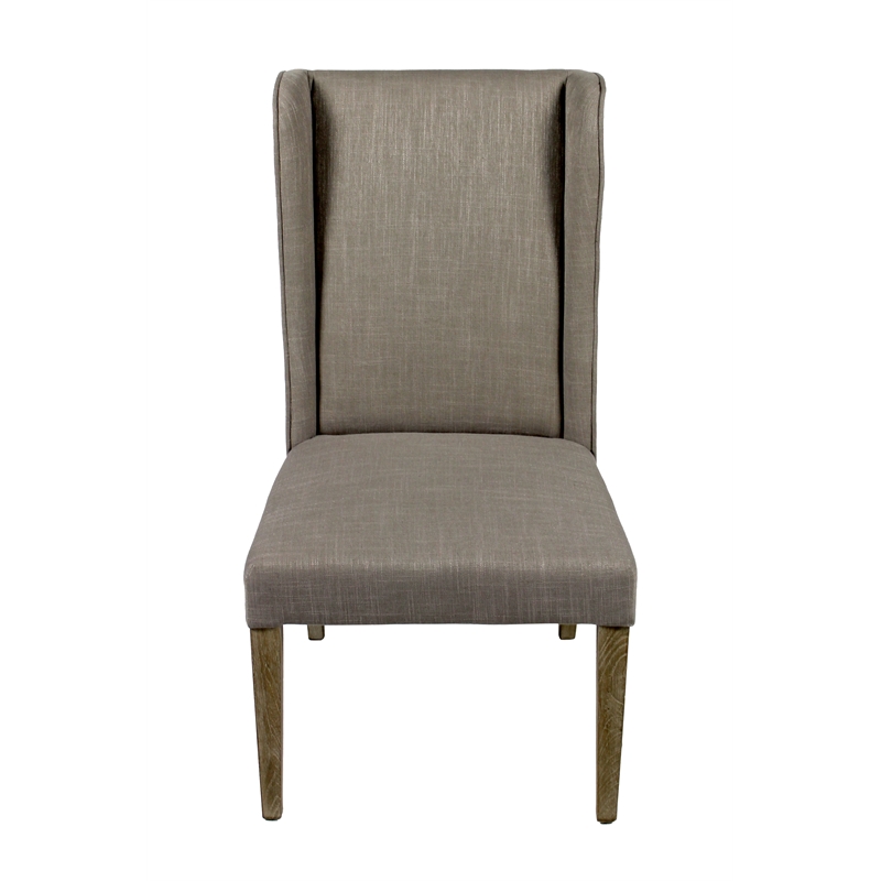 Pemberly Row Side Chair with Side Bolstering Upholstered in Gray Fabric