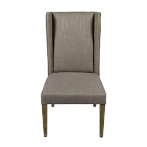 Pemberly Row Side Chair with Side Bolstering Upholstered in Gray Fabric