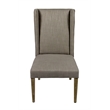 Pemberly Row Side Chair with Side Bolstering Upholstered in Gray Fabric