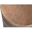 Pemberly Row Industrial Cast Iron Occasional Seating in Copper