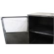 Pemberly Row Industrial Metal Desk with 3 Drawers and 1 Door in Gray