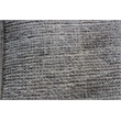Pemberly Row Lightweight Upholstered Pouf Ottoman in Gray Fabric