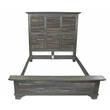 Pemberly Row Wicker/Rattan Solid Wood California King Bed in Espresso