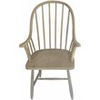 Pemberly Row Contemporary Solid Recycled Elm and Pine Arm Chair in Brown