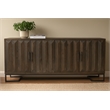 Pemberly Row 4-Door Reclaimed Pine Wood Sideboard on Cast Iron Base in Brown