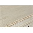 Pemberly Row 3-Door Solid Wood Sideboard with Glass Inserts in Antique White