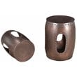 Pemberly Row Cast Iron Occasional Tables with Hammered Top in Copper (Set of 2)