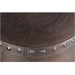 Pemberly Row Cast Iron Occasional Tables with Hammered Top in Copper (Set of 2)