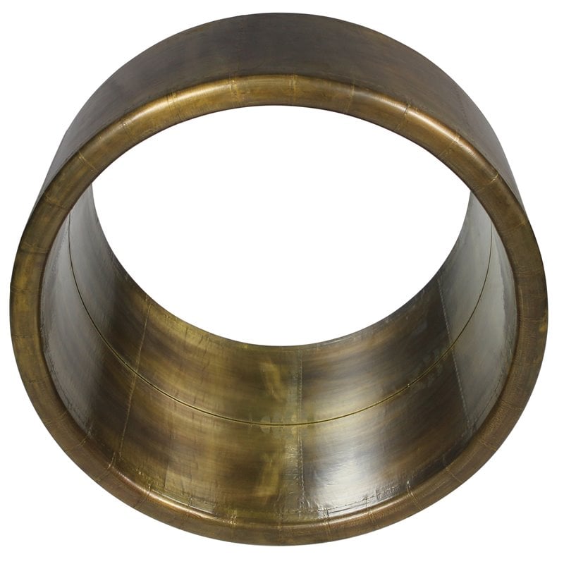 Pemberly Row Aerodynamic Metal Mirror with Metallic Detailing in Brass