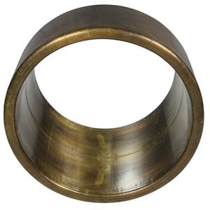Pemberly Row Aerodynamic Metal Mirror with Metallic Detailing in Brass