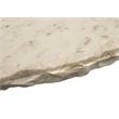 Pemberly Row White Marble Cocktail Table on Brass-Finished Cast Iron Base