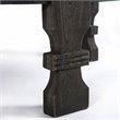 Pemberly Row Reclaimed Wood Hand-Carved Cocktail Table in Dark Gray