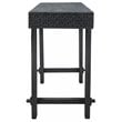 Pemberly Row Reclaimed Wood Hand-Carved Console Table in Dark Gray
