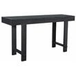 Pemberly Row Reclaimed Wood Hand-Carved Console Table in Dark Gray